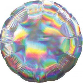 Hologrammos Silver fólia lufi 43 cm Hologrammos Silver fólia lufi 43 cm
