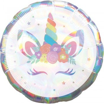 Hologrammos unikornis fólia lufi 45 cm Hologrammos unikornis fólia lufi 45 cm