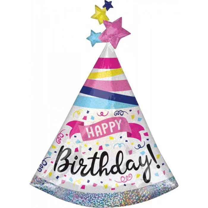 Holographic Happy Birthday Fólia lufi 91 cm Holographic Happy Birthday Fólia lufi 91 cm
