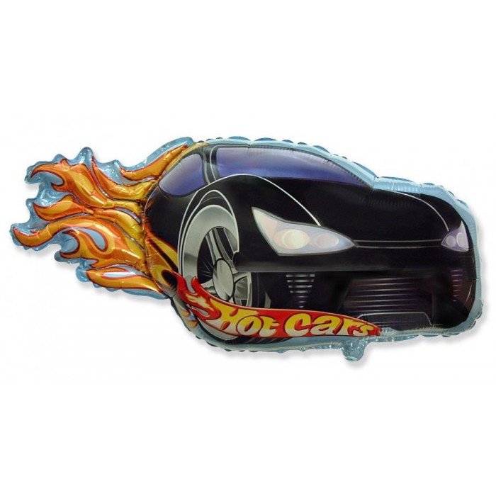 Hot Cars Black fólia lufi 61 cm