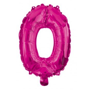 Hot Pink 0-ás szám fólia lufi 95 cm Hot Pink 0-ás szám fólia lufi 95 cm