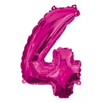 Hot Pink 4-es szám fólia lufi 95 cm Hot Pink 4-es szám fólia lufi 95 cm