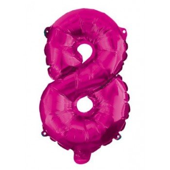 Hot Pink 8-as szám fólia lufi 95 cm Hot Pink 8-as szám fólia lufi 95 cm
