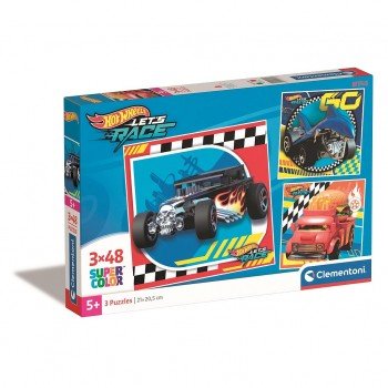 Hot Wheels Go 3x48 db-os puzzle Clementoni Hot Wheels Go 3x48 db-os puzzle Clementoni