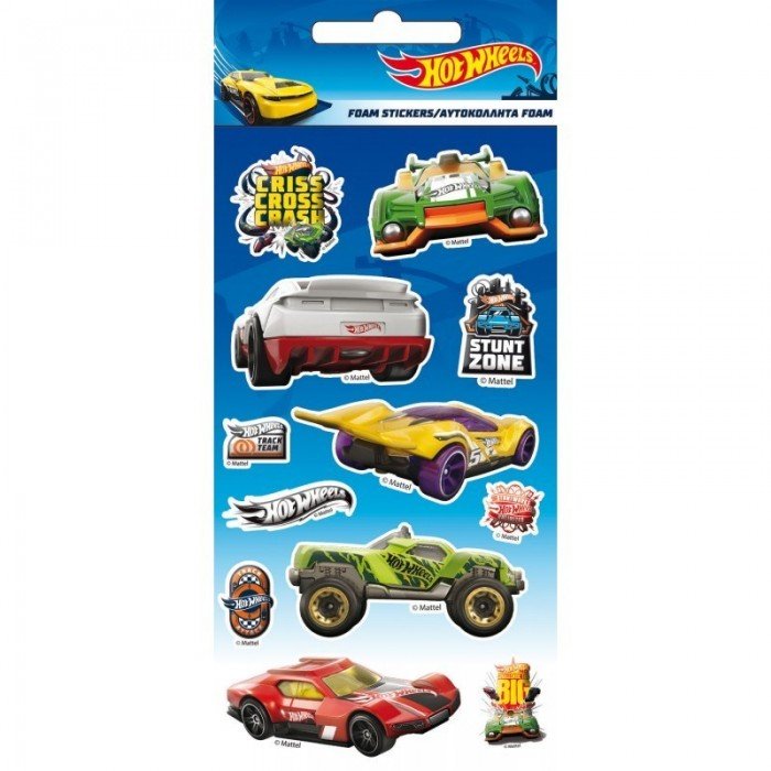 Hot Wheels Pufi szivacs matrica