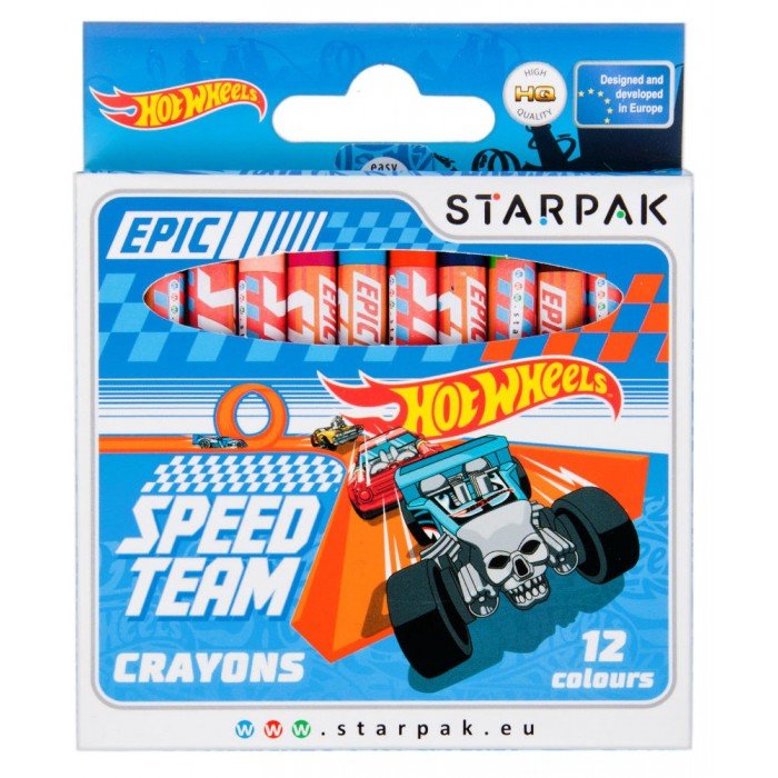 Hot Wheels Zsírkréta 12 db-os