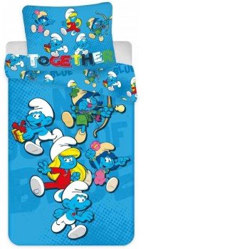 Hupikék törpikék gyerek ágyneműhuzat 100×140 cm, 40×45 cm Hupikék törpikék gyerek ágyneműhuzat 100×140 cm, 40×45 cm