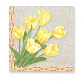 Easter Tulips, Húsvét szalvéta 20 db-os 33x33 cm Easter Tulips, Húsvét szalvéta 20 db-os 33x33 cm