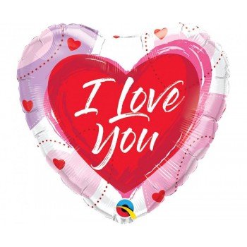I Love You Cartoon fólia lufi 46 cm I Love You Cartoon fólia lufi 46 cm