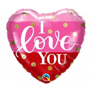 I Love You Dots fólia lufi 46 cm I Love You Dots fólia lufi 46 cm