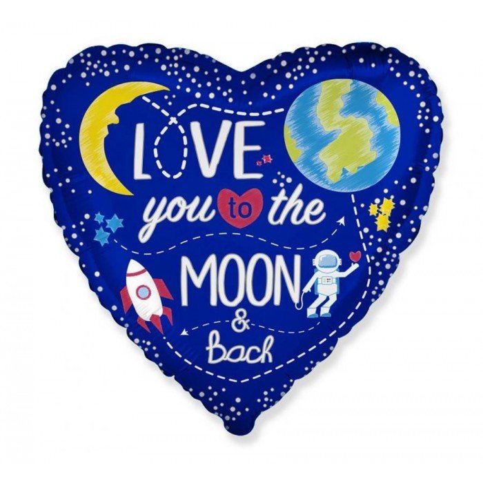 I love you Moon and Back fólia lufi 46 cm