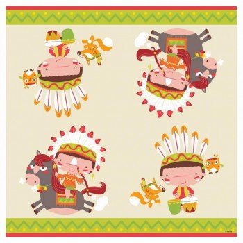 Indian Party szalvéta 20 db-os 33x33 cm Indian Party szalvéta 20 db-os 33x33 cm