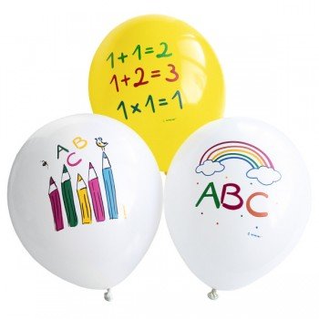 School Start, Iskolakezdés léggömb, lufi 6 db-os 11 inch (27,5 cm) School Start, Iskolakezdés léggömb, lufi 6 db-os 11 inch (27,5 cm)