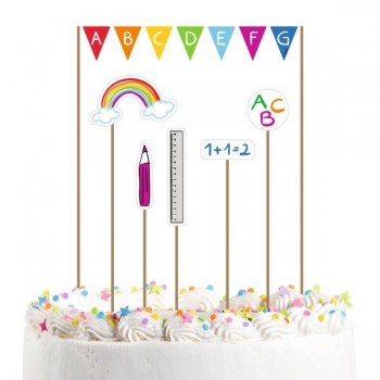 School Start, Iskolakezdés torta dekoráció 20 cm School Start, Iskolakezdés torta dekoráció 20 cm
