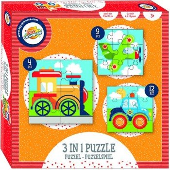 Jármű puzzle 3 az 1-ben Jármű puzzle 3 az 1-ben