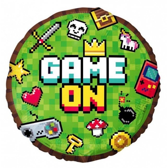 Game On fólia lufi 36 cm