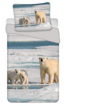 Jegesmedve Family ágyneműhuzat 140×200cm, 60×63 cm Jegesmedve Family ágyneműhuzat 140×200cm, 60×63 cm