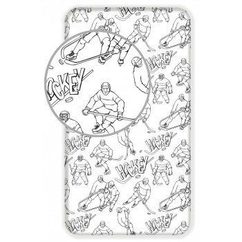 Jégkorong White gumis lepedő 90*200 cm Jégkorong White gumis lepedő 90*200 cm