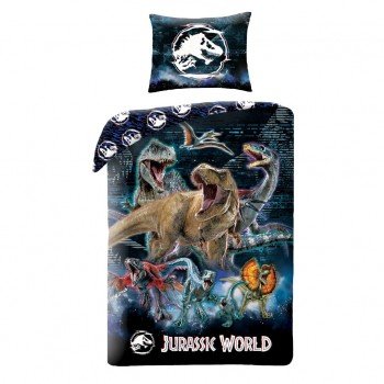 Jurassic World Attack ágyneműhuzat 140×200cm, 70×90 cm microfibre Jurassic World Attack ágyneműhuzat 140×200cm, 70×90 cm microfibre