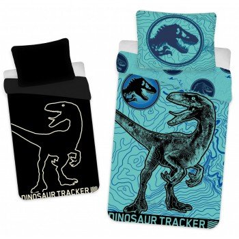 Jurassic World Dinosaur Tracker Sötétben világító ágyneműhuzat 140×200cm, 70x90 cm Jurassic World Dinosaur Tracker Sötétben világító ágyneműhuzat 140×200cm, 70x90 cm