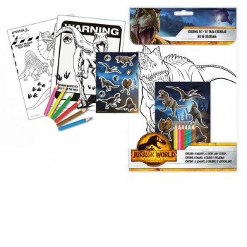 Jurassic World színező + matrica szett Jurassic World színező + matrica szett
