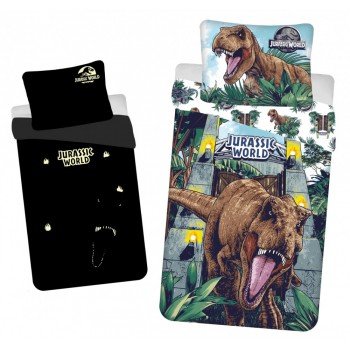 Jurassic World Roar sötétben világító ágyneműhuzat 140×200cm, 70x90 cm Jurassic World Roar sötétben világító ágyneműhuzat 140×200cm, 70x90 cm