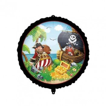 Island Pirates, Kalóz fólia lufi 46 cm Island Pirates, Kalóz fólia lufi 46 cm