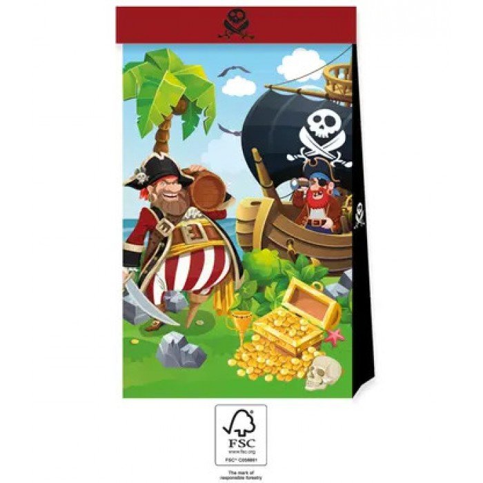 Island Pirates, Kalóz papírzacskó 4 db-os FSC