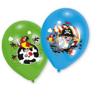 Pirate, Kalóz léggömb, lufi 6 db-os Pirate, Kalóz léggömb, lufi 6 db-os