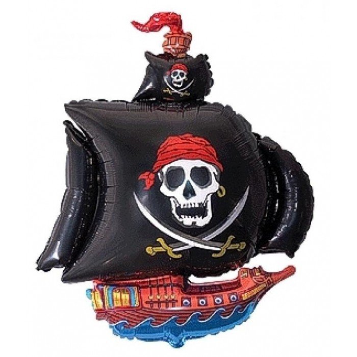 Pirate ship, Kalózhajó fólia lufi 36 cm (WP)