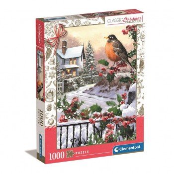 Karácsony Robin and Holly 1000 db-os puzzle Clementoni Karácsony Robin and Holly 1000 db-os puzzle Clementoni
