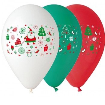 Santa Claus, Télapó léggömb, lufi 5 db-os 12 inch (30 cm) Santa Claus, Télapó léggömb, lufi 5 db-os 12 inch (30 cm)