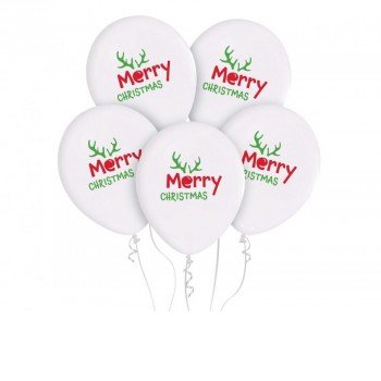 Merry Christmas, Karácsony léggömb, lufi 5 db-os 12 inch (30cm) Merry Christmas, Karácsony léggömb, lufi 5 db-os 12 inch (30cm)