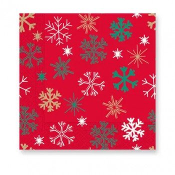 Colorful Snowflakes, Karácsony szalvéta 20 db-os 33x33 cm Colorful Snowflakes, Karácsony szalvéta 20 db-os 33x33 cm