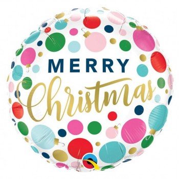 Merry Christmas Dots fólia lufi 46 cm Merry Christmas Dots fólia lufi 46 cm
