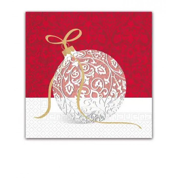 Elegant Xmas Ball, Karácsony szalvéta 20 db-os 33x33 cm