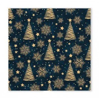 Karácsonyi Gold Trees szalvéta 20 db-os 33x33 cm