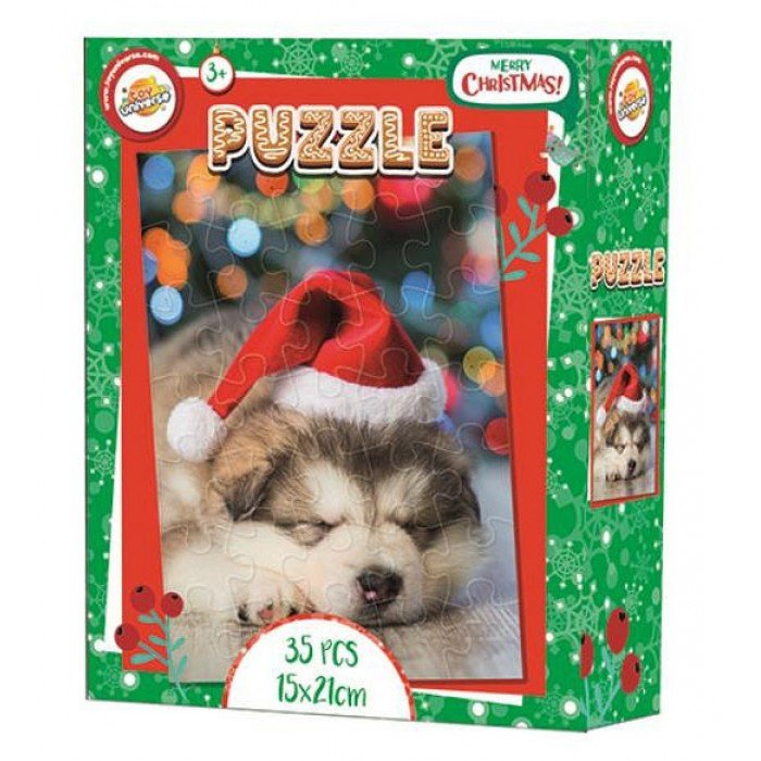 Karácsony, Husky mini puzzle 35 db-os