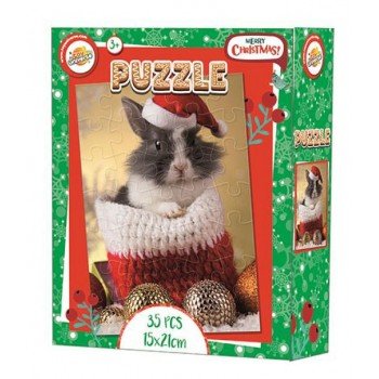 Karácsony, Nyuszi mini puzzle 35 db-os Karácsony, Nyuszi mini puzzle 35 db-os