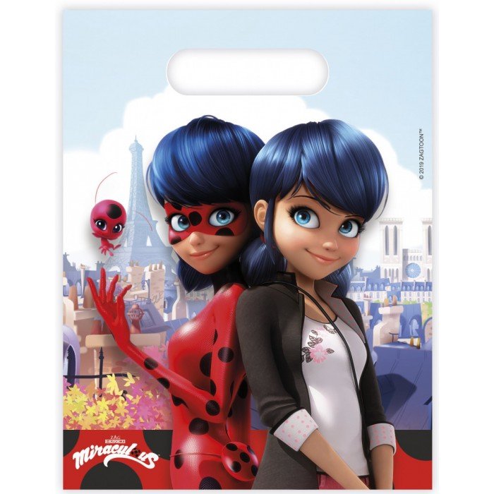 Miraculous Ladybug, Katicabogár és Fekete macska kalandjai ajándéktasak 6 db-os