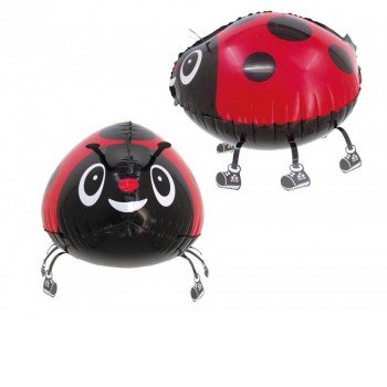 Ladybug, Katicabogár sétáló fólia lufi 37 cm Ladybug, Katicabogár sétáló fólia lufi 37 cm