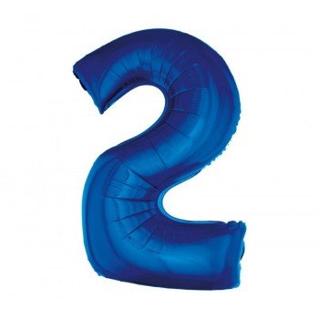 Kék 2-es B&C Blue szám fólia lufi 92 cm Kék 2-es B&C Blue szám fólia lufi 92 cm