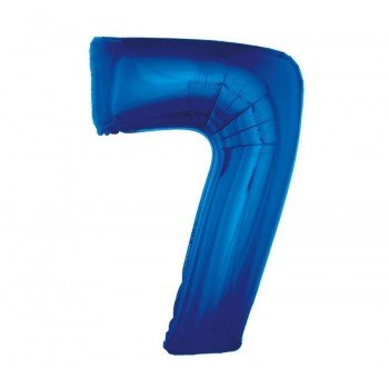 Kék 7-es B&C Blue szám fólia lufi 92 cm Kék 7-es B&C Blue szám fólia lufi 92 cm