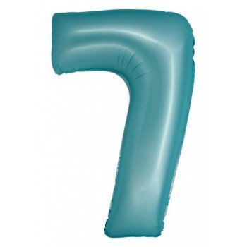 Light Blue Matt, Kék 7-es szám fólia lufi 76 cm Light Blue Matt, Kék 7-es szám fólia lufi 76 cm