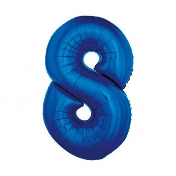 Kék 8-as B&C Blue szám fólia lufi 92 cm Kék 8-as B&C Blue szám fólia lufi 92 cm
