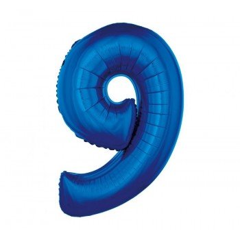 Kék 9-es B&C Blue szám fólia lufi 92 cm Kék 9-es B&C Blue szám fólia lufi 92 cm