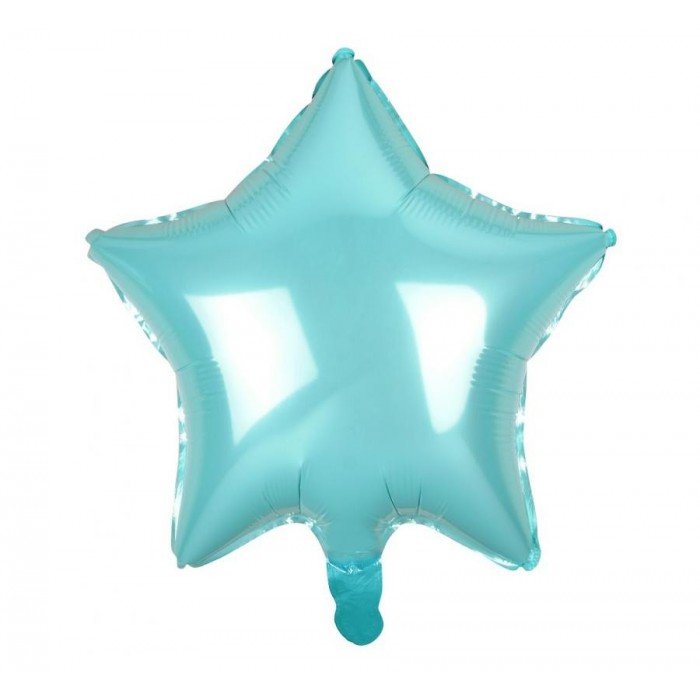 Light Blue Star, Kék csillag fólia lufi 44 cm