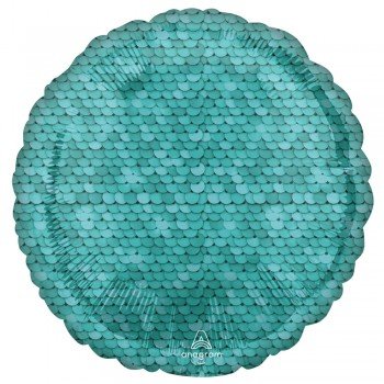 Kék flitter mintás fólia lufi 43 cm Kék flitter mintás fólia lufi 43 cm