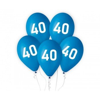 Happy Birthday Blue, Kék 40 léggömb, lufi 5 db-os 12 inch (30cm) Happy Birthday Blue, Kék 40 léggömb, lufi 5 db-os 12 inch (30cm)