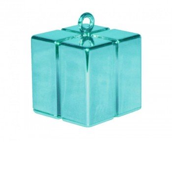 Light Blue, Kék ajándékdoboz formájú léggömb, lufi súly Light Blue, Kék ajándékdoboz formájú léggömb, lufi súly